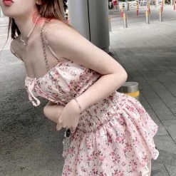 Arilf Y2K Floral Mini Dress Set