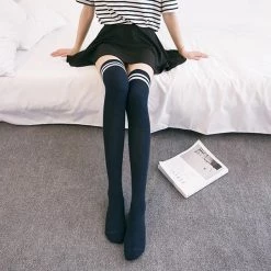 Peiliee Shop New Arrivals [Basic] Jk High School Girl OverKnees Socks