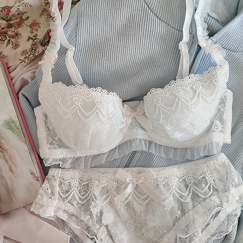 Japanese Lingerie Angel Ribbon For Stars And Roses Bra Set 6 Japanese Lingerie Angel Ribbon For Stars And Roses Bra Set