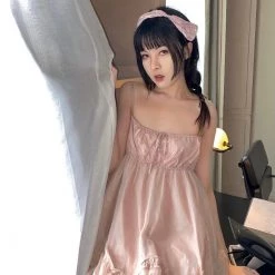 New Arrivals [Mid Season Sale] Escaped Bunny In Peach Flower Garden Dress (designer Arilf)