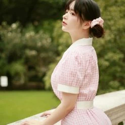 [Premium Selected] Arrived In Dream Land Gingham Dress (designer Rose Candy)