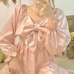 Peiliee ShopX Canmi [Premium Selected] Kiss Me Softly Satin Dress