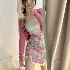 New Arrivals [Premium Selected] Plum Baby Floral Skirt (Designer Arilf)