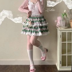 My Favorite 2022 New Arrivals [Basic] Strawberry Cheese Cake Lace Top