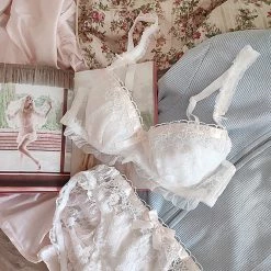 Japanese Lingerie Angel Ribbon For Stars And Roses Bra Set 48 Japanese Lingerie Angel Ribbon For Stars And Roses Bra Set