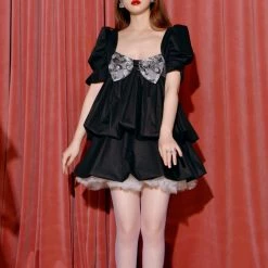 SEC-FLY New Arrivals The Dark Garden Mini Dress