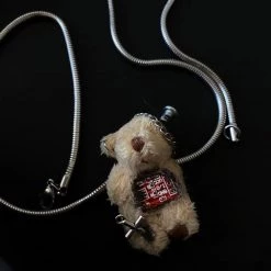 Peiliee Shop [Handmade By Yoko] I Hate Human - Bunny Doll Hairpin / Necklace New Arrivals