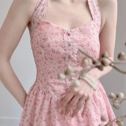 Vintage Inspired Cherry Blossom Floral Dress Gown