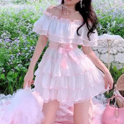 Summer Joy New Arrivals [Premium Selected] Flower Dance Floral Chiffon Dress (Designer SJ)