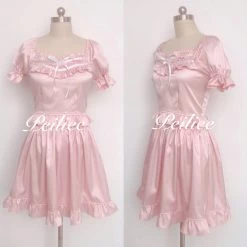 Peiliee Shop New Arrivals [Peiliee Design 5 Years Anniversary] Sakura Soft Satin Dress Set