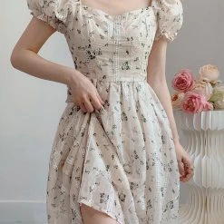 Vintage Inspired Walking In The Garden Floral Dress New Arrivals