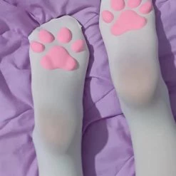Basic Cosplay Kitty Paw 3D Stocking Over Knee Stockings Summer 2022