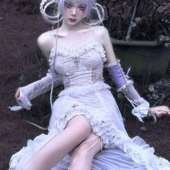 Blood Supply New Arrivals Angelic Dream Velvet Lace Dress