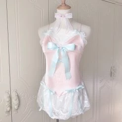 Peiliee Shop [Handmade Lingerie] Peach Melody Lace Top