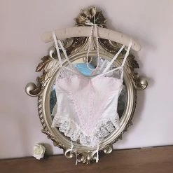 RosySwan New Arrivals [Handmade] A Night In Paris Pink Vintage Lingerie Body