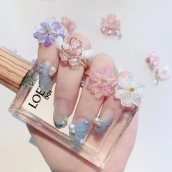 Peiliee Shop New Arrivals Sakura Rain Fairy Dream Handmade Ring Hairpin Necklace Set