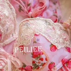 Miss KIKI New Arrivals (Curve Size Included) Strawberry Garden Bra Set [Premium Selected Japanese Brand]