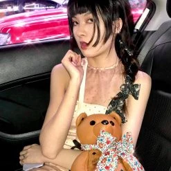 Peiliee Shop X Arilf [Sweden Warehouse] Bambi Poka Mini Dress