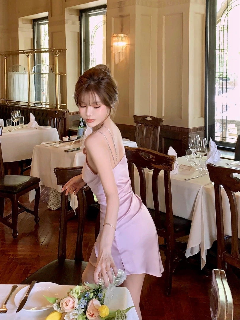 Chic Memories New Arrivals Lilac Aroma Satin Mini Dress 4 Chic Memories New Arrivals Lilac Aroma Satin Mini Dress