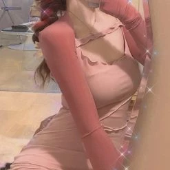 [Premium Selected] Strawberry Yogurt Bodycon Mini Dress (designer Arilf)