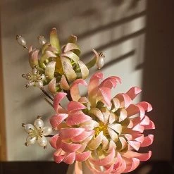 Star Handcrafts Story Of Yanxi Palace Silk Flower Hairpin (Traditional Chinese Folk Handcrafts)