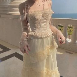 New Arrivals [2nd Time Pre-order] 100% Handmade Luna Bunny Cottage Dream Fairy Lace Corset Set (Designer Arilf)