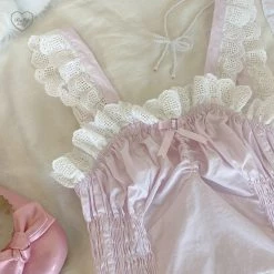 My Favorite 2022 New Arrivals [Basic] Strawberry Cheese Cake Lace Top