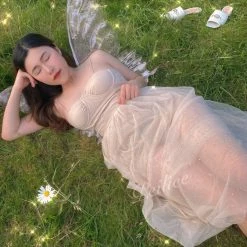 Chic Memories Moonlight Floral Midi Dress With Crystals