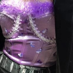 MANXI VINTAGE Butterfly Dreams Y2K Style Corset With Bones