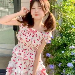 Rose Candy New Arrivals Summer Cherry Girl Set