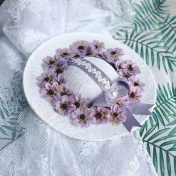 Peiliee Shop [Only 1 Made] 80s Medicago Sativa Cottage Core Dream Tea Party Straw Hat