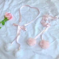 Peiliee Shop Macaroon Babydoll Handmade Satin Pantie Set