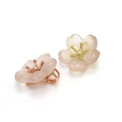 Jewelry New Arrivals Sakura Crystal Natural Gem Stone Necklace Bracelet Set