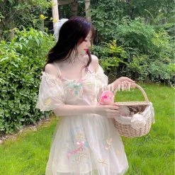 Summer Joy [Peiliee X Summer] Song Of The Angels Off-shoulder Dress (Designer SJ) New Arrivals