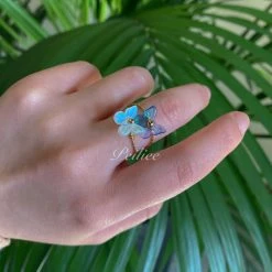 Peiliee Shop Butterfly Garden Ring New Arrivals