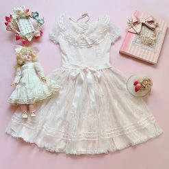 Le Flacon Summer 2022 Leflacon [Pre-order] 'Sweet Dream Lullaby' Dreamy Lace One-piece