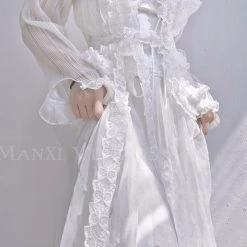 MANXI VINTAGE [Limited Edition] Butterfly Garden Chiffon Cardigan Skirt Set New Arrivals