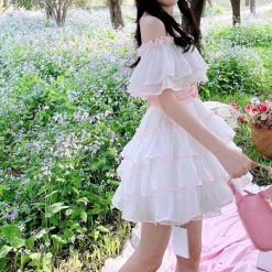 Summer Joy New Arrivals [Premium Selected] Flower Dance Floral Chiffon Dress (Designer SJ)