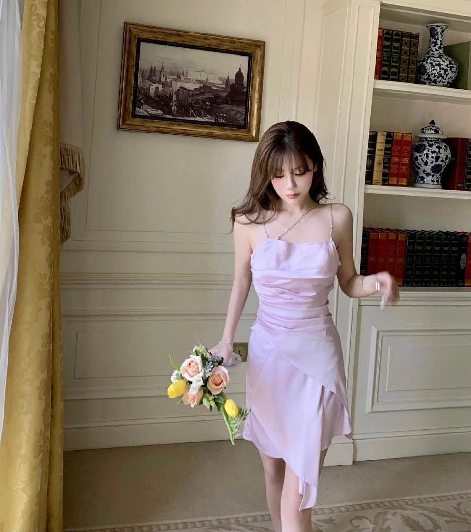 Chic Memories New Arrivals Lilac Aroma Satin Mini Dress 2 Chic Memories New Arrivals Lilac Aroma Satin Mini Dress