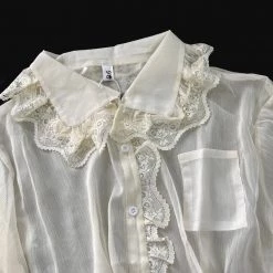 Basic Fashion Summer 2022 [Basic] Over The Cloud Lace Shirt Set