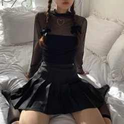 [Nololita] Fine Snow Heart Top New Arrivals