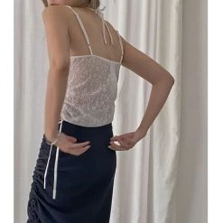 New Arrivals [Premium Selected] Time Will Tell Lace Floral Crop Top