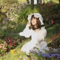 Peiliee Shop New Arrivals Sleepy Bun Babydoll Lolita Fashion Handmade Lace Bunny Ear Hat [Available For Customize]