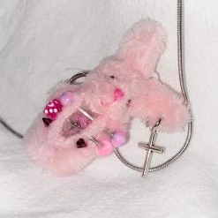 Peiliee Shop [Handmade By Yoko] I Hate Human - Bunny Doll Hairpin / Necklace New Arrivals