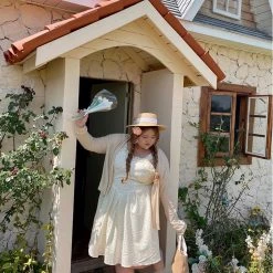 DAJUN [Curve Beauty] Dancing In My Garden Floral Dress