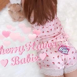 Peiliee Design [Mid Season SALE] Cherry Night Sleepwear Loungewear Set