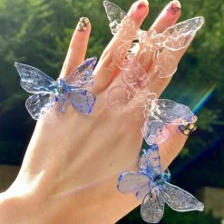 Peiliee Shop The Moment Of My Life Hand Crafted Glass Butterfly Ring