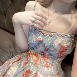 New Arrivals [Arilf SS22] Blue Jacaranda Floral Dress Jumpsuit