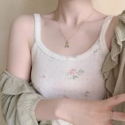 RIBERRY New Arrivals [Basic] Fairy Dance Floral Vest Top