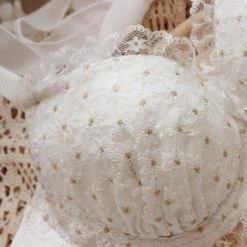 Peiliee Shop New Arrivals [Up To 100G] Snow Daisy Bra Set With Plus Sizes